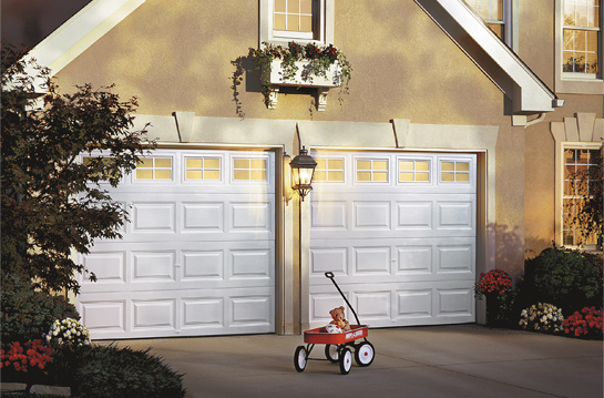 Residential sectional garage door